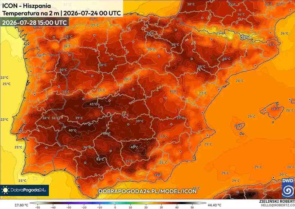 Będzie silny i długi upał na południu Europy w lipcu 2026. Temperatura sięgnie 46 st. C. i piekielna fala upałów rozszerzy zasięg