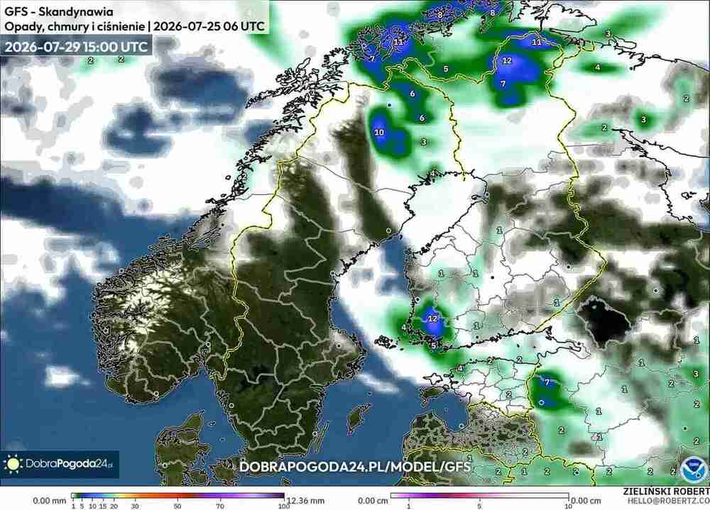 Oberwanie chmury zaleje domy na północy Europy w lipcu 2026. Spadnie 240 litrów wody na m2 ziemi i będą ulewy i powodzie błyskawiczne