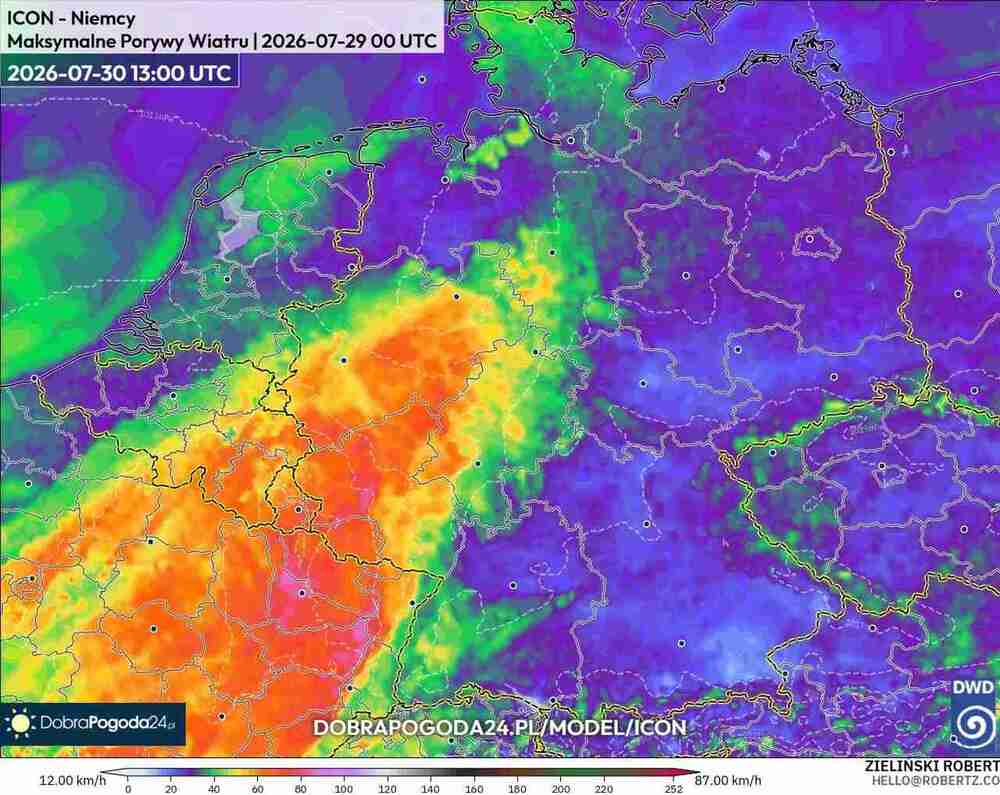 Wichury zerwą dachy na zachodzie Europy. Wiatr sięgnie 130 km/h. Cyklon z burzami połamie drzewa i zatarasuje drogi w lipcu 2026