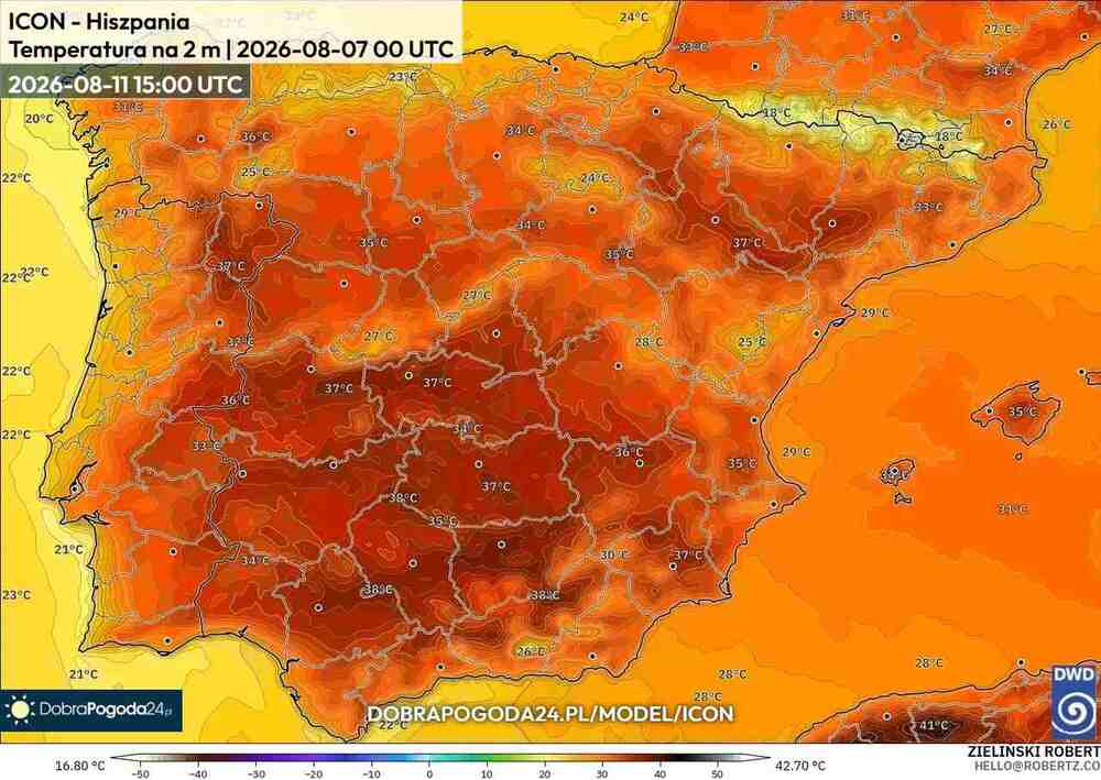 Wróci piekielny upał na południe Europy w sierpniu 2026. Temperatura sięgnie 42 st. C. Będzie długa fala upałów