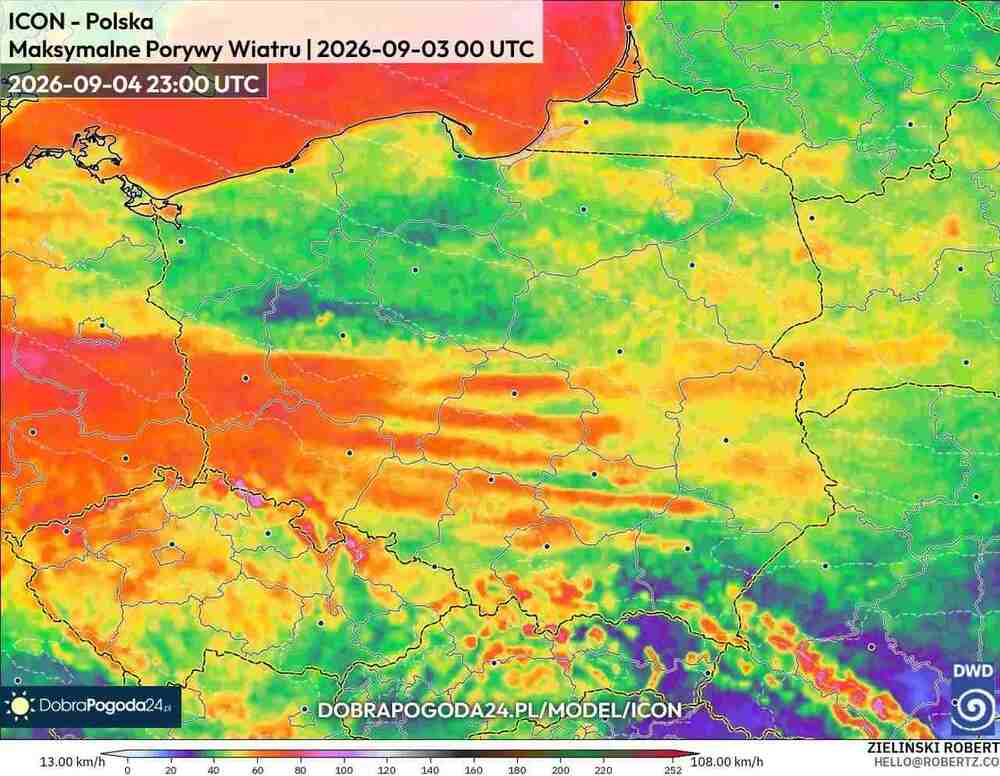 Uderzy cyklon Vilja w środkowej Europie. Wiatr sięgnie 100 km/h. Wichury odetną prąd i połamią drzewa we wrześniu 2026
