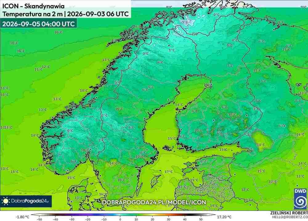 Nadejdzie wczesny mróz na północ Europy. Temperatura spadnie do -5 st. C. Będzie fala zimna w tych regionach we wrześniu 2026