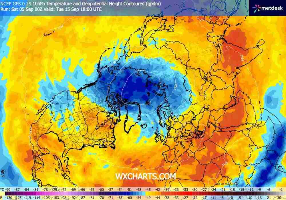 Powstaje wir polarny we wrześniu 2026, czy będzie częsty śnieg i mróz w zimie, prognozy są wyraźne