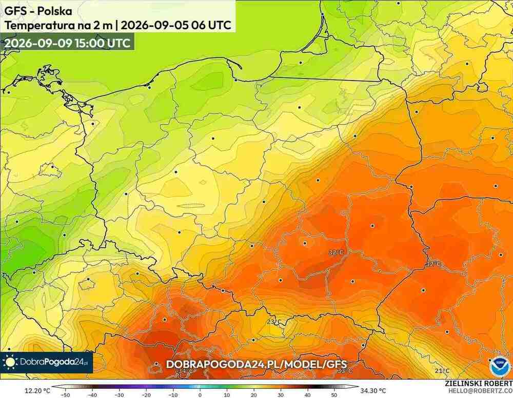 Nadciągnie ostatni upał do środkowej Europy we wrześniu 2026. Temperatura sięgnie 32 st. C. i w tych regionach będzie najgoręcej