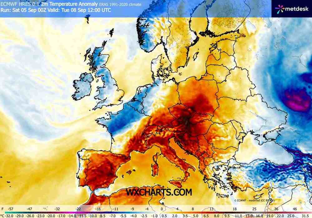 Nadciągnie ostatni upał do środkowej Europy we wrześniu 2026. Temperatura sięgnie 32 st. C. W tych regionach będzie największy żar