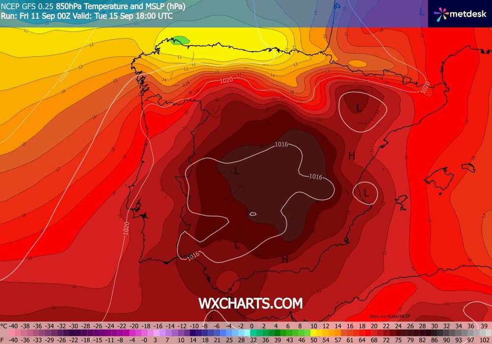 Wróci silny upał na południe Europy we wrześniu 2026. Temperatura sięgnie 39 st. C. i będzie długa piekielna fala upałów