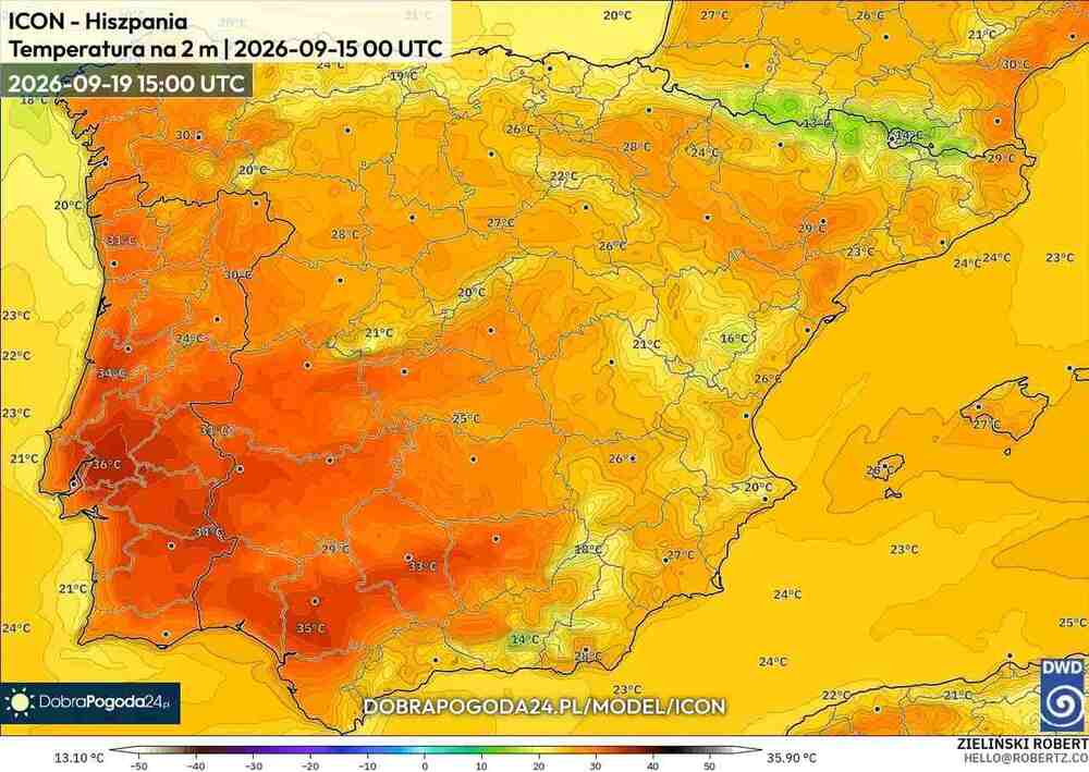 Będzie jeszcze silny upał na południu Europy we wrześniu 2026. Temperatura sięgnie 37 st. C. i piekielna fala upałów przedłuży lato