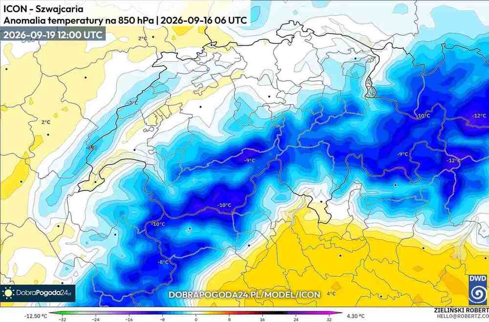 Ochłodzenie ściągnie mróz na południe Europy we wrześniu 2026. Temperatura spadnie do -10 st. C. i podano dokładny termin fali zimna