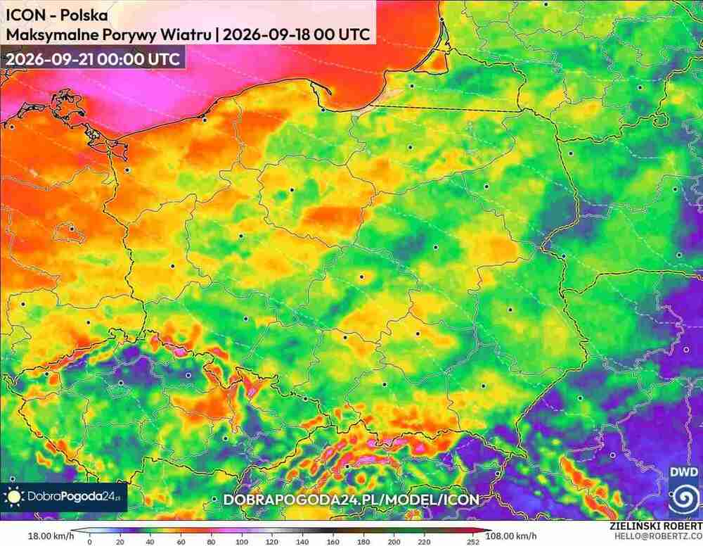 Silne wichury odłączą prąd w środkowej Europie. Wiatr sięgnie 110 km/h. Cyklon połamie drzewa w tych regionach we wrześniu 2026