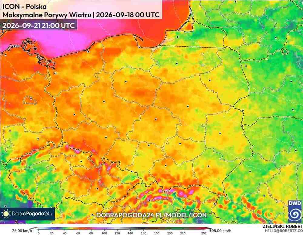 Silne wichury odłączą prąd w środkowej Europie we wrześniu 2026. Wiatr sięgnie 110 km/h. Cyklon połamie drzewa w tych regionach