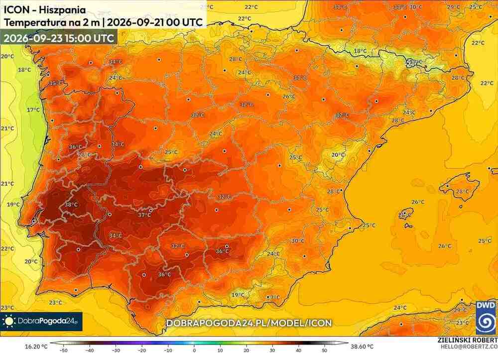 Powróci silny upał na południe Europy. Temperatura sięgnie 39 st. C. Ogromna fala upałów przedłuży się na październik 2026