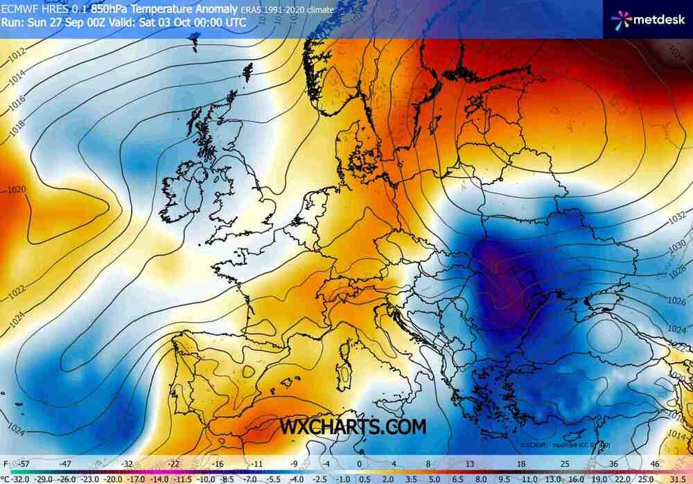 Pogoda na 16 dni, długie babie lato przetnie ochłodzenie, anomalia temperatury w Polsce i Europie 3 października 2026