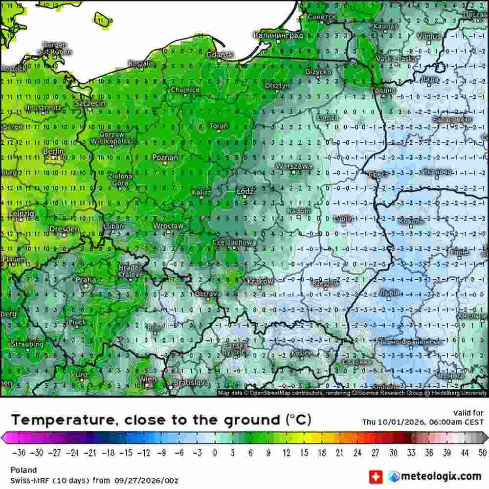 Antycyklon ściągnie mróz do środkowej Europy. Temperatura spadnie do -6 st. C. Znamy termin fali mrozów w październiku 2026