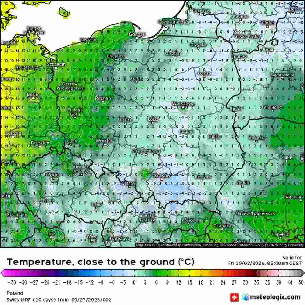 Antycyklon ściągnie mróz do środkowej Europy w październiku 2026. Temperatura spadnie do -6 st. C. Znamy termin fali mrozów