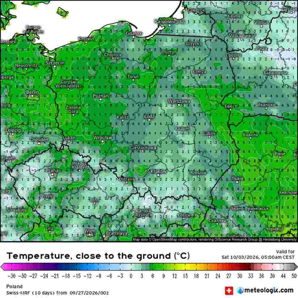 Antycyklon ściągnie mróz do środkowej Europy w październiku 2026. Temperatura spadnie do -6 st. C. i znamy dokładny termin fali mrozów