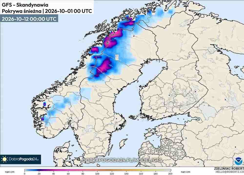 Śnieżyce zasypią drogi na północy Europy w październiku 2026. Spadnie 50 cm śniegu i nadciągnie wczesny powrót zimy