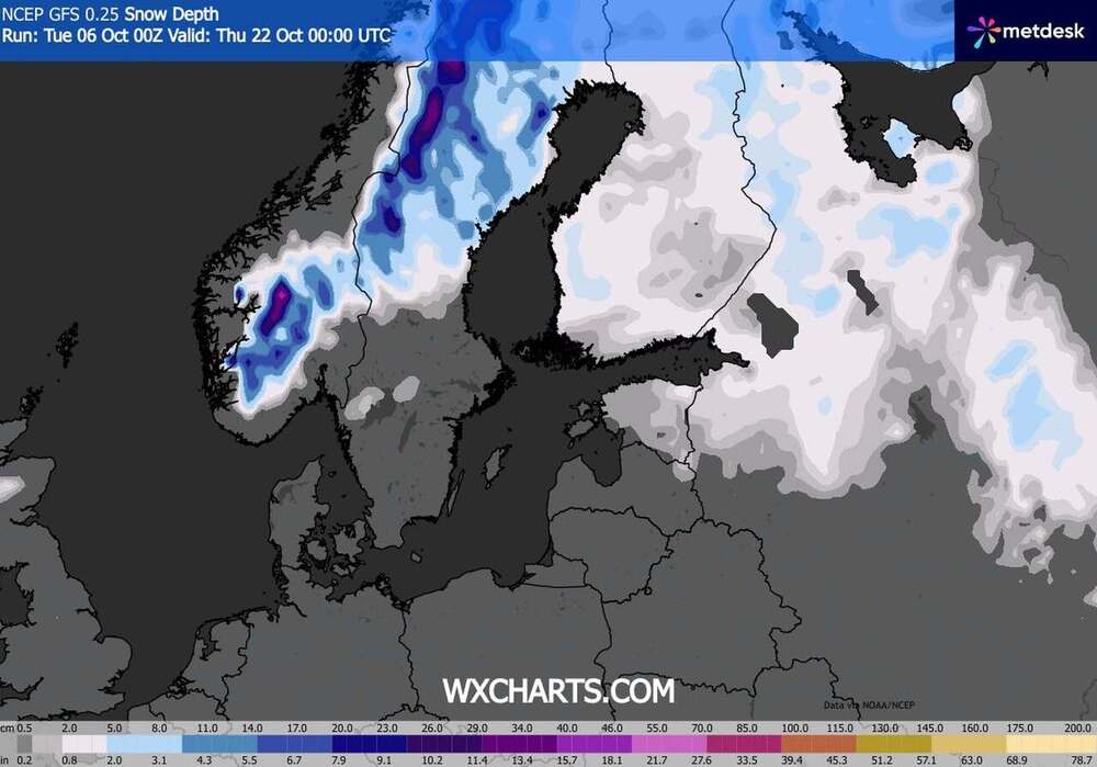 Śnieżyce sparaliżują drogi na północy Europy w październiku 2026. Spadnie 30 cm śniegu i wiemy kiedy i gdzie będzie nawrót zimy