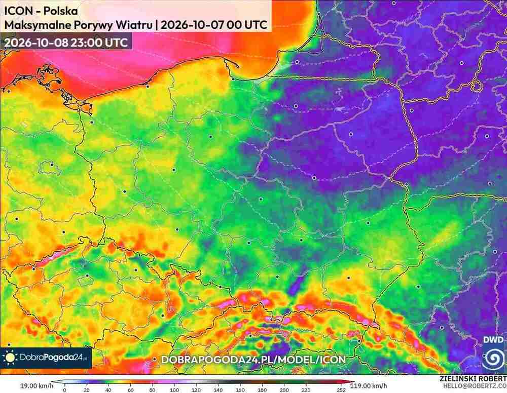 Uderzy cyklon Felicja w środkowej Europie. Wiatr sięgnie 110 km/h. Wichury połamią drzewa i odłączą prąd w październiku 2026