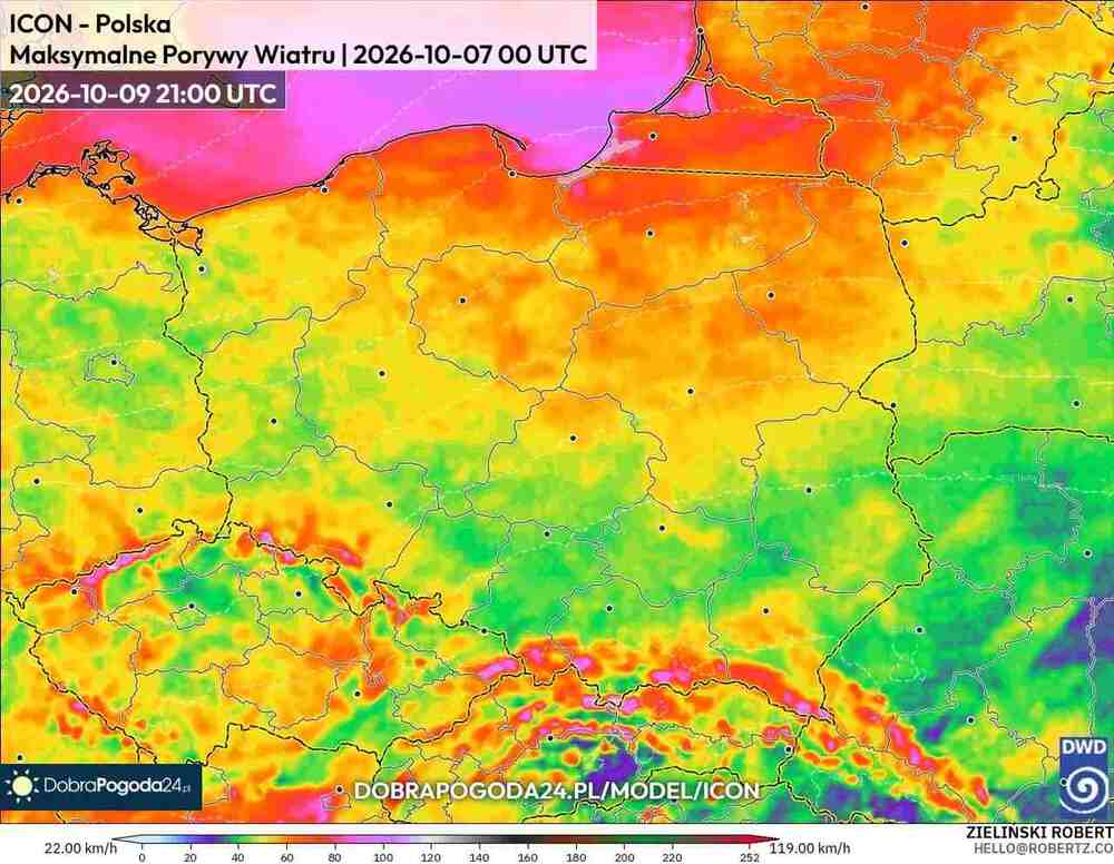 Uderzy cyklon Felicja w środkowej Europie w październiku 2026. Wiatr sięgnie 110 km/h. Wichury połamią drzewa i odłączą prąd
