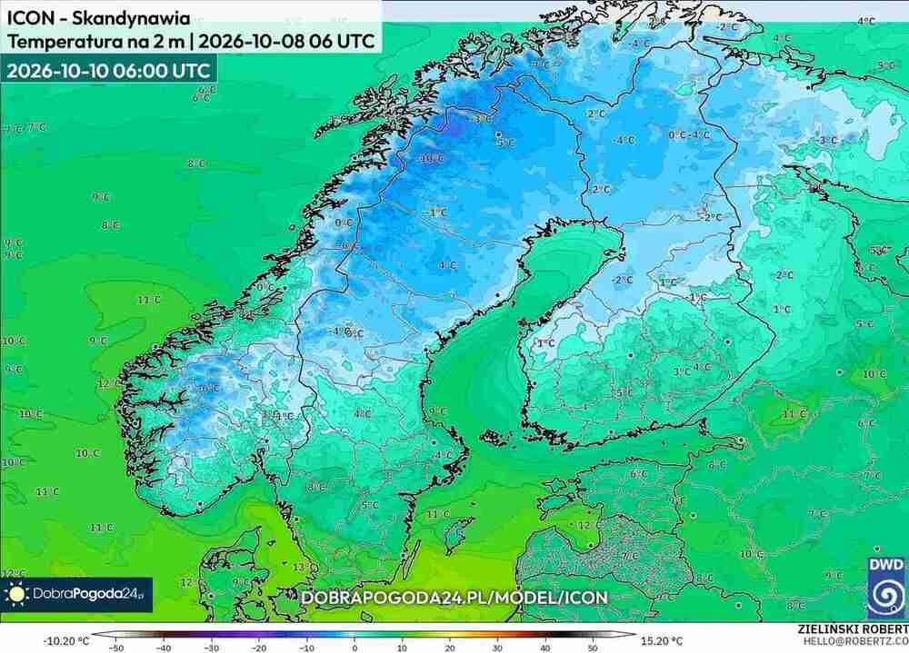 Będzie całodobowy mróz na północy Europy. Temperatura spadnie do -15 st. C. Znamy dokładny termin ochłodzenia w październiku 2026