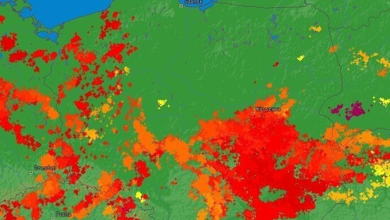 Minionej doby 29/30.07 strażacy interweniowali ponad 900 razy. Dziś 30.07 kolejne burze