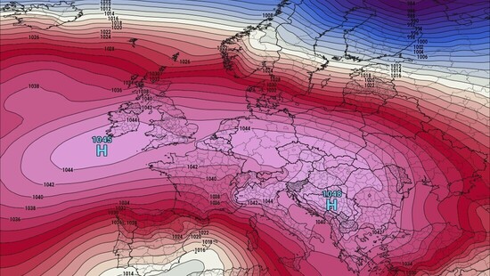 Pogoda. W niedzielę 19 stycznia na południu Polski miejscami spadnie śnieg. W poniedziałek 20 stycznia ciśnienie wzrośnie do 1045 hPa