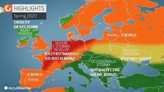 Pogoda długoterminowa na wiosnę 2020. Prognoza pogody dla Polski i Europy