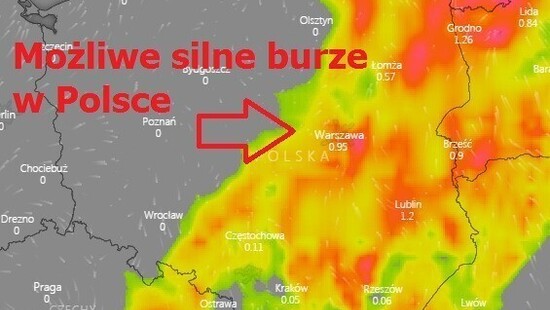Pogoda na dziś 7 czerwca. Przejdą silne burze z gradem, ulewami i silnym wiatrem. Gdzie jest burza