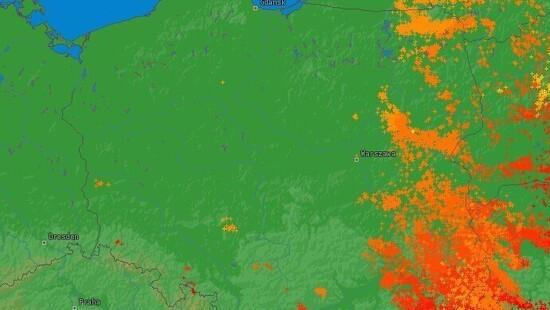Minionej doby 11/12 czerwca silne burze w Polsce zmusiły strażaków do 1100 interwencji