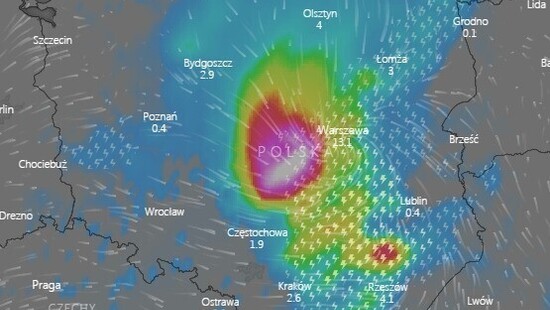 Pogoda. Przez Polskę przejdą silne i gwałtowne burze z ulewnym deszczem, gradem i szkwałem