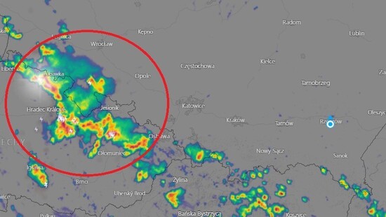 Pogoda. Burze na Dolnym Śląsku oraz w rejonach podgórskich