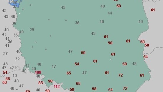 Silny wiatr spowodował liczne szkody w Polsce. Ponad 1400 interwencji strażaków w czasie pierwszego weekendu października