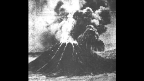 Przerażający dźwięk wybuchu wulkanu Krakatau z 1883 roku. To najgłośniejszy dźwięk, jaki kiedykolwiek zarejestrowano. Erupcja wulkanu wyzwoliła energię równoważną 200 megatonom trotylu