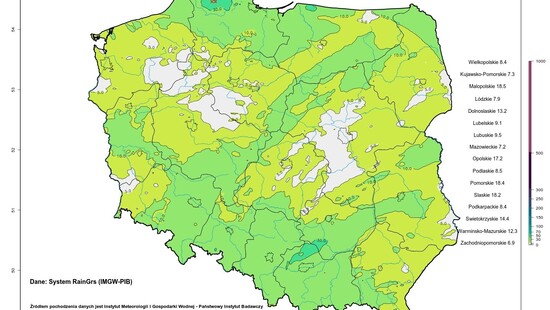 Listopad 2020 przynosi niewiele opadów w Polsce. Czy ostatni tydzień nadrobi normę?