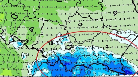 Pogoda. Noc 1/2 grudnia 2020. Silny mróz na południu, lokalnie mgła osadzająca szadź