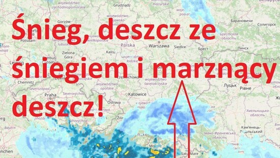 Pogoda. Prognoza na czwartek 10 grudnia 2020. Śnieg, marznący deszcz, gołoledź