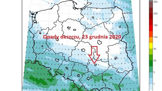 Pogoda. Prognoza na środę 23 grudnia 2020. Na południu i zachodzie deszcz