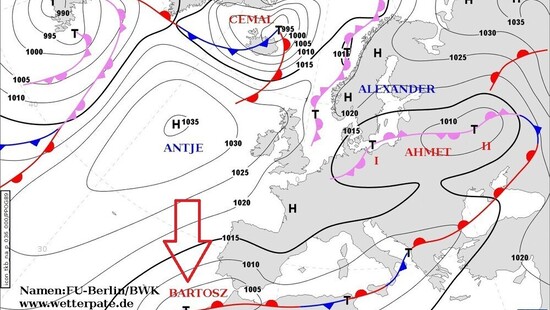 Niż o polskim imieniu Bartosz przyniesie atak zimy w Hiszpanii