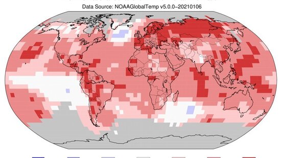 Rok 2020 globalnie na drugim miejscu w historii najcieplejszych. Tylko 0,3 st. C. brakuje do klimatycznego progu bezpieczeństwa!