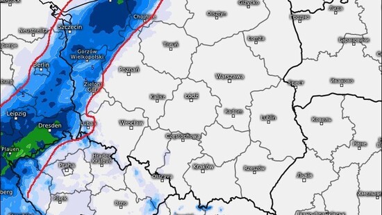 Pogoda na 23 stycznia 2021. Śnieżyca na zachodzie i północnym zachodzie Polski, ciepło na południu