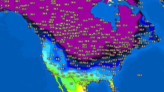 Wir polarny atakuje w Kanadzie i USA. Temperatura spadła do blisko -52 stopni. Padły rekordy niskich temperatur