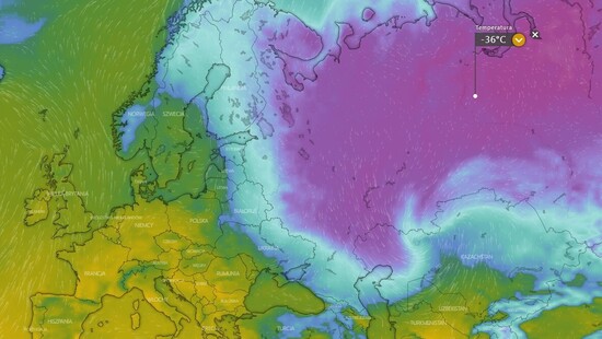 Silny mróz wycofa się z Polski na wschód i północny wschód Europy. Temperatura nadal będzie spadać poniżej -20/-40 stopni