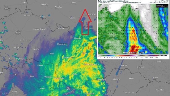 Ulewa znad Słowacji zbliża się do południowej i centralnej Polski. Do wtorku 18 maja spadnie miejscami nawet 60 litrów wody