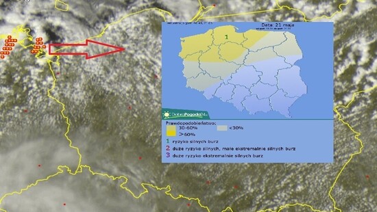 Burze wybuchają na północy Polski. Ryzyko silnego wiatru i opadów gradu. Gdzie jest burza 21 maja