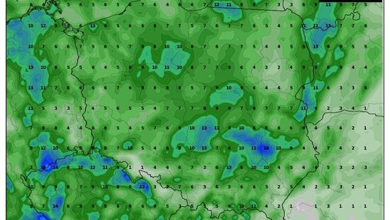 Z Czech do Polski w nocy 24/25 maja wkroczą burze i opady deszczu. Do wtorku spadnie miejscami 10-20 mm wody
