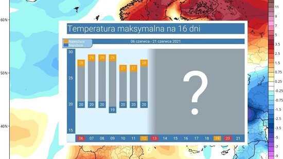 Pogoda długoterminowa na 16 dni. Gorąco z szansą na lokalny upał w Polsce. Burze z gradem możliwe