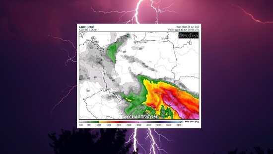 Silne burze wrócą do Polski. Przyniosą grad, liczne wyładowania, groźny wiatr i nawalne opady deszczu