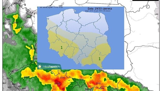 Burze z gradem i ulewnym deszczem znowu w Polsce. Burzowo również w nocy. Gdzie jest burza 29/30 czerwca