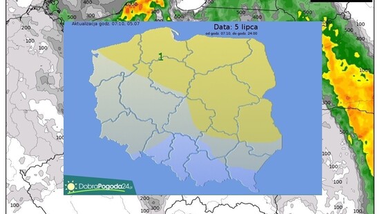 Burze z ulewnym deszczem i gradem na wschodzie i północy Polski. Gdzie jest burza 5 lipca