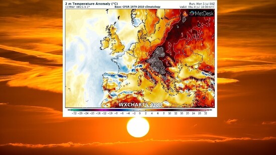 Męcząca fala upałów wkroczy do Polski i będzie spychana na wschód. Grożą nam silne burze
